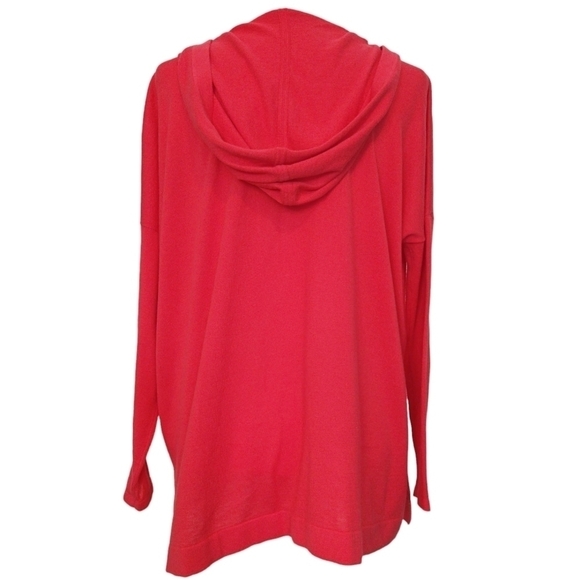 Cabi 5137 Beachcomber Hoodie Coral Full Double Zip Pockets Lightweight Oversized - Picture 2 of 9